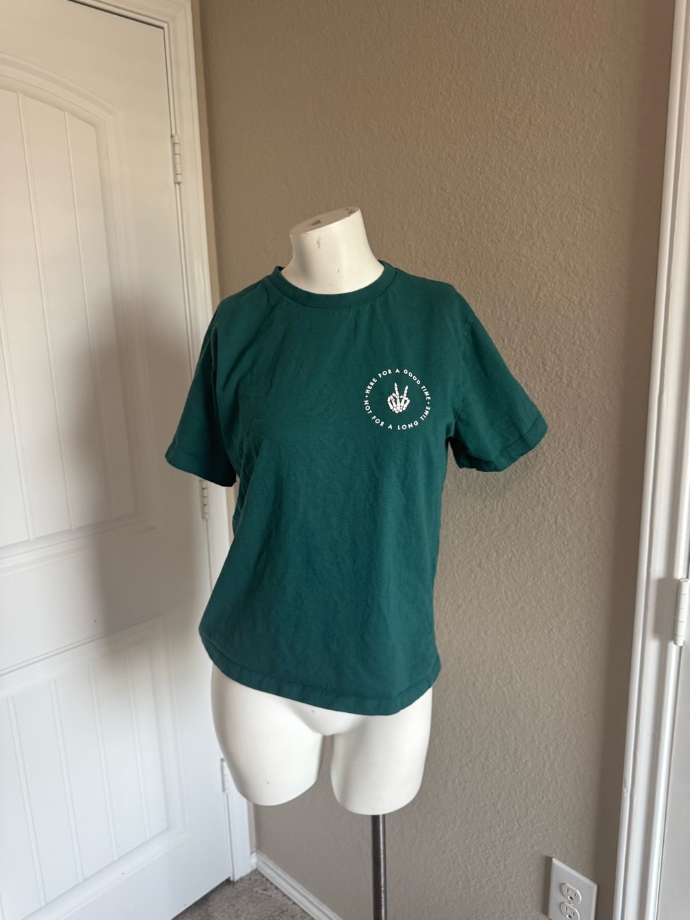 Eighty Eight Dark Green Crew Neck Graphic Tee